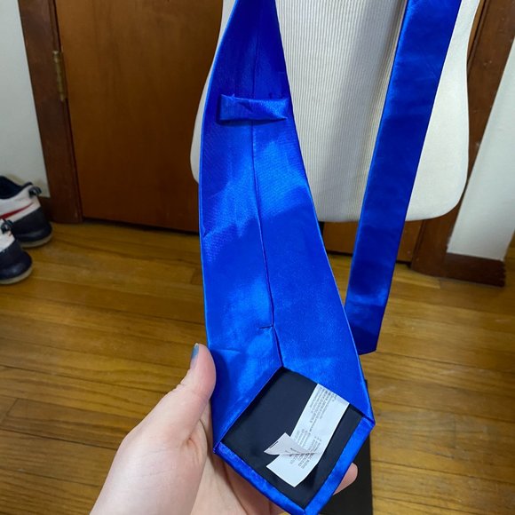 GUC Amscan Electric Blue Men's Necktie Slim - Picture 3 of 7